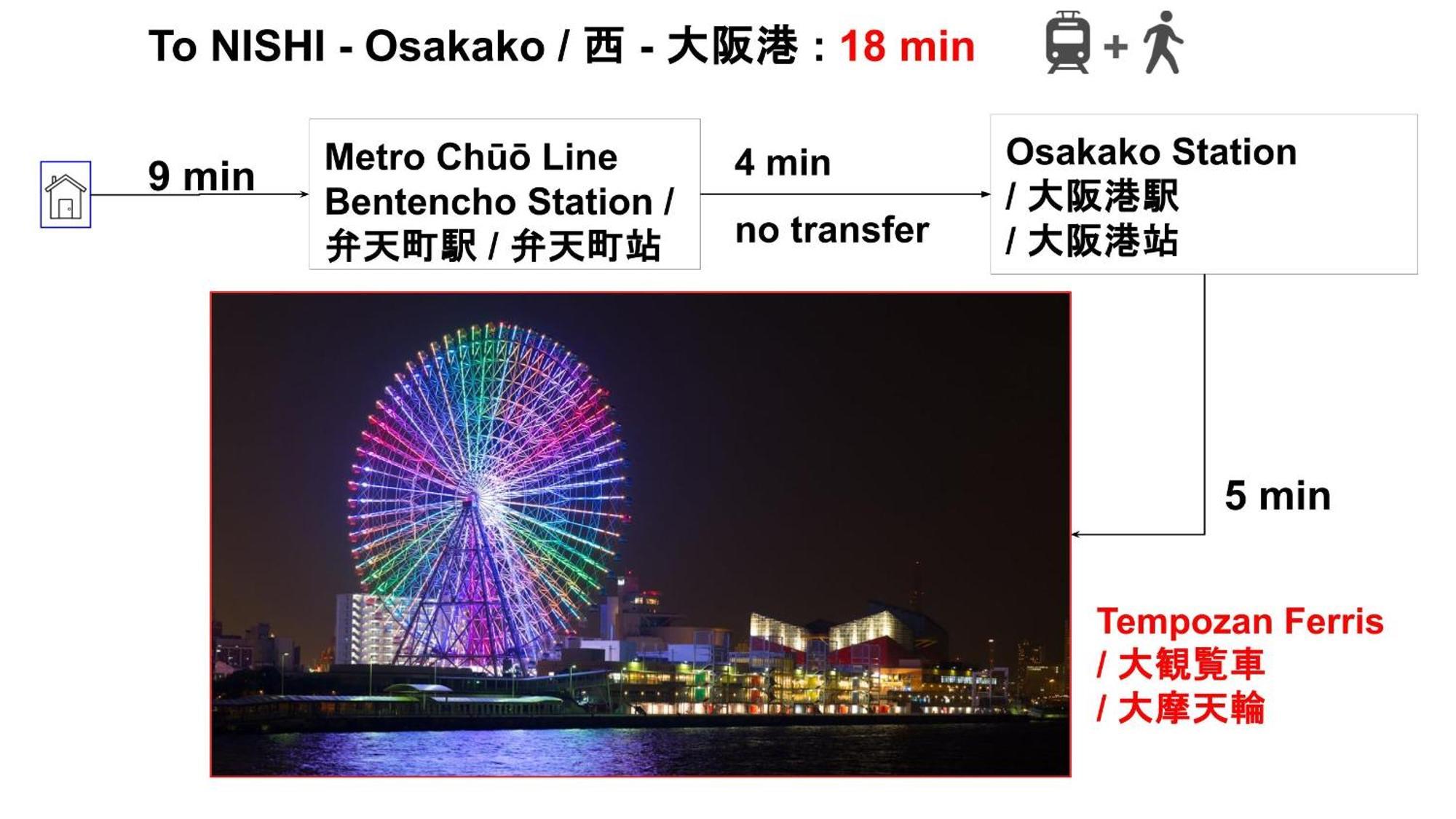 Apartamento Usj 22min,kaiyukan 11min,kyocera Dome 8min,solaniwa Onsen 5min,direct 2 Kix,kaiyukan,osaka,nara,osaka Castle Osaka